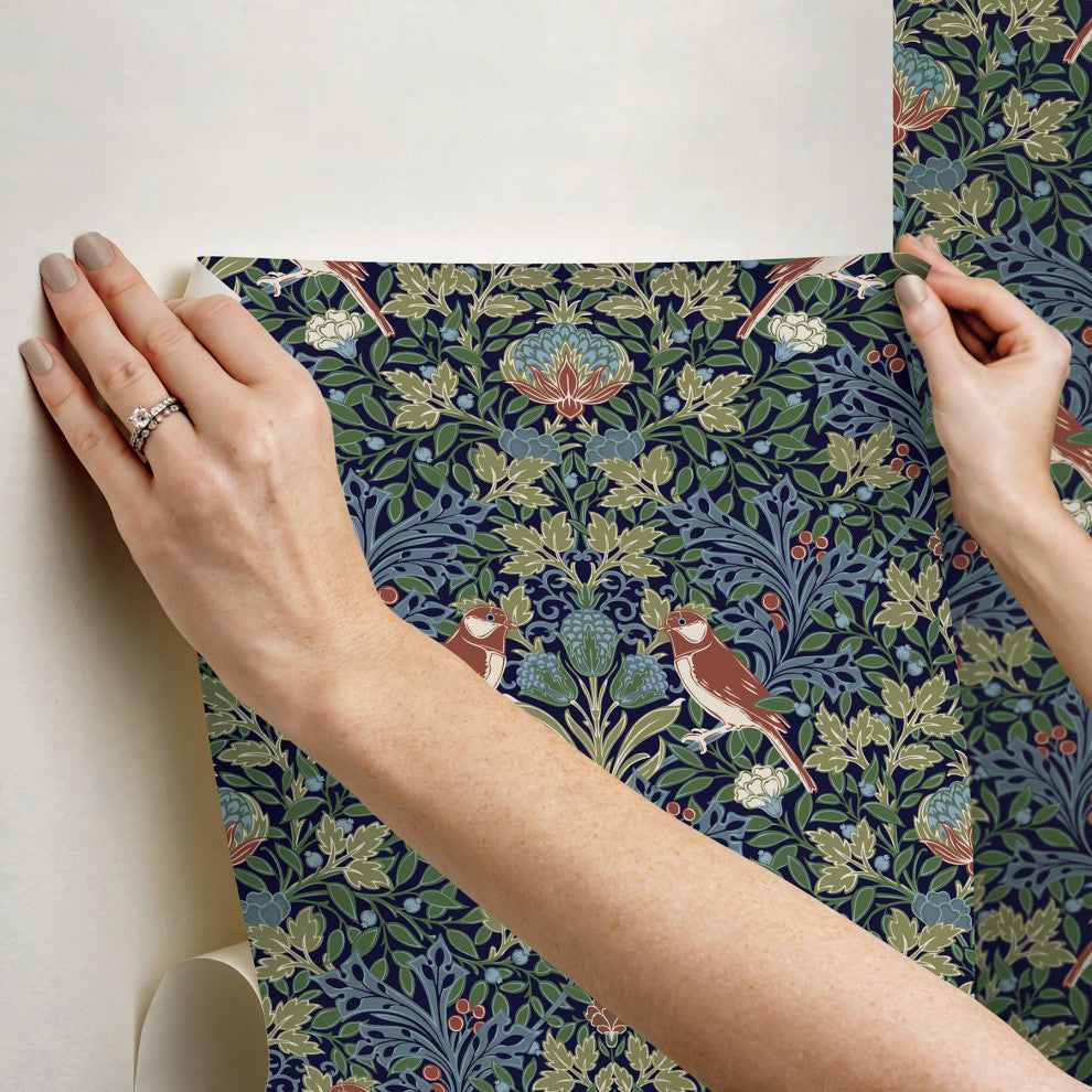 Garden Aviary Jewel Peel and Stick Wallpaper