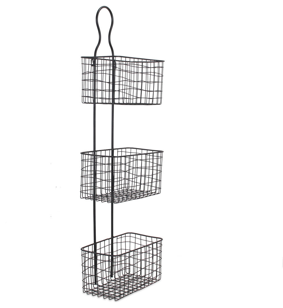 3-Slot Wall Hanging Metal Organizer