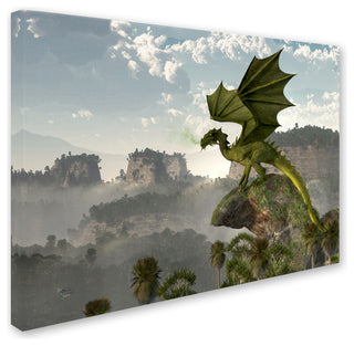 Daniel Eskridge 'Green Dragon' Canvas Art, 18" x 24"