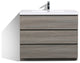 Freestanding Bath Vanity with White Cultured Marble Top, Maple Grey, 42" X 20"