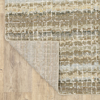 Aegina Gridwork Plaid Ivory/ Grey Area Rug 6'7" x 9'6"