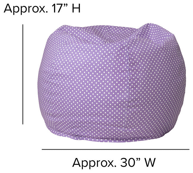 Lavender Dot Bean Bag Chair