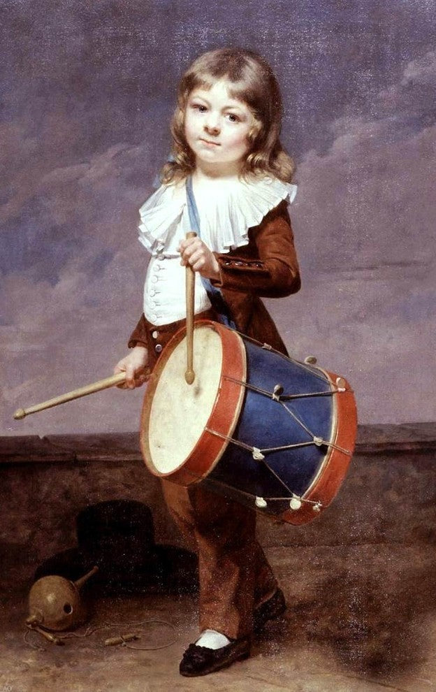Martin Drolling Portrait of the Artist's Son as a Drummer Wall Decal