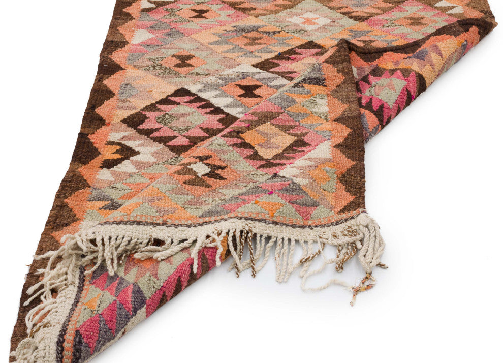 Vintage Turkish Kilim Runner 3' 1" x 10' 1", 37 in. x 121 in.