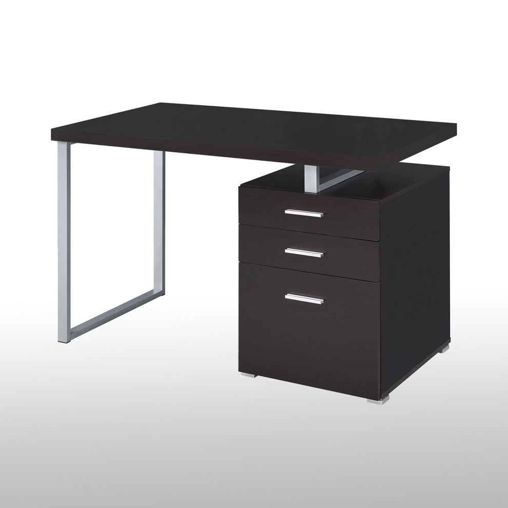 2-Drawer Office Desk, Cappuccino