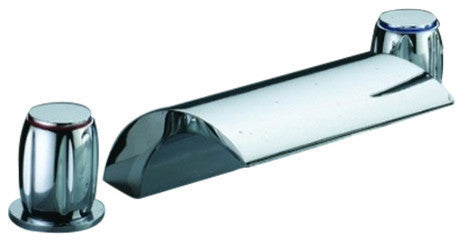 Fontana Moriano Double Handel Chrome Waterfall Sink and Bathtub Faucet