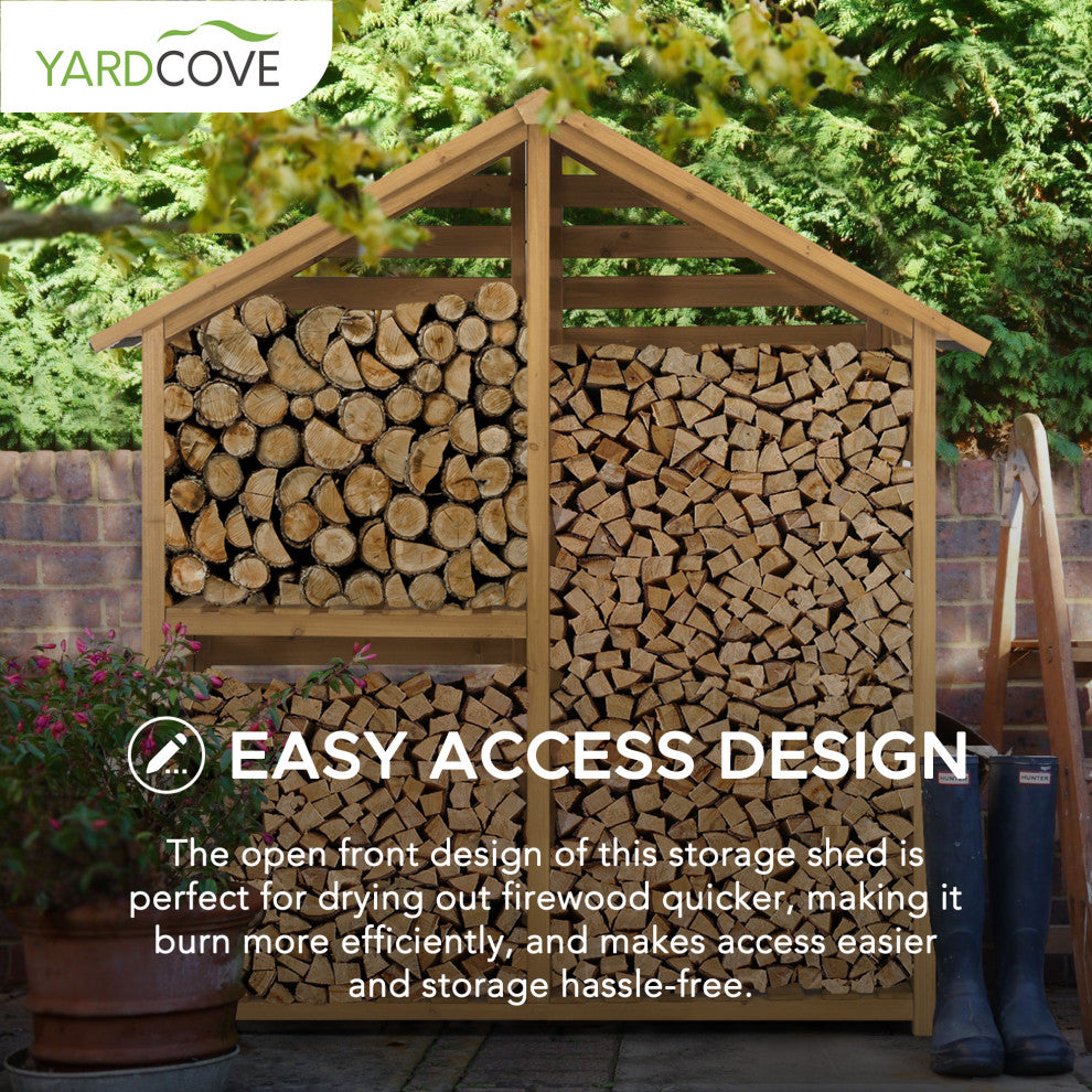 Sunjoy Highwood Cedar Firewood Storage