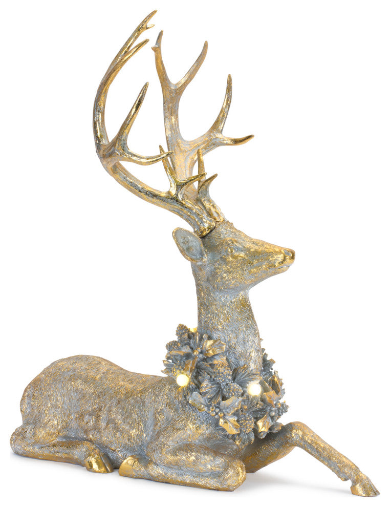 Deer With LED Light, 2-Piece Set