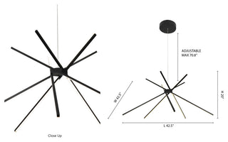 Black Linear Starburst Chandelier