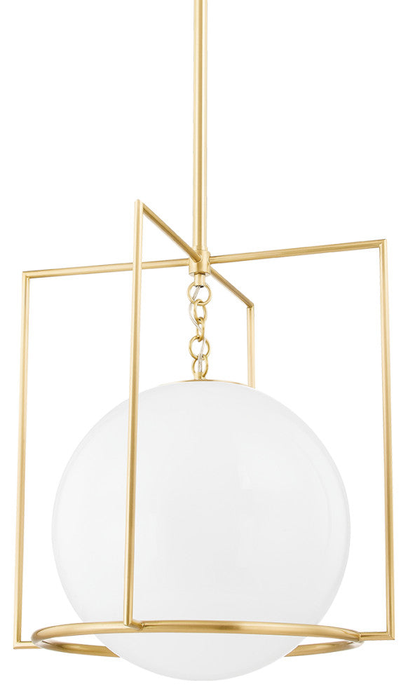 Frankie 1-Light Large Pendant Aged Brass