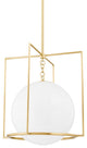Frankie 1-Light Large Pendant Aged Brass