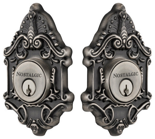 Nostalgic Warehouse VICVIC_2CYL_234_NA Victorian Solid Brass - Antique Pewter