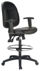 Extra Tall Ergonomic Leather Drafting Chair