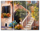"Summer Terrace" Glossy Metal Wall Art, 3 Panels, 36"x28"