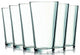 Mixing Colored Accent 16 oz Glasses set of 6, Clear