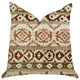 Arabesque Shades of Brown Luxury Throw Pillow, 22"x22"