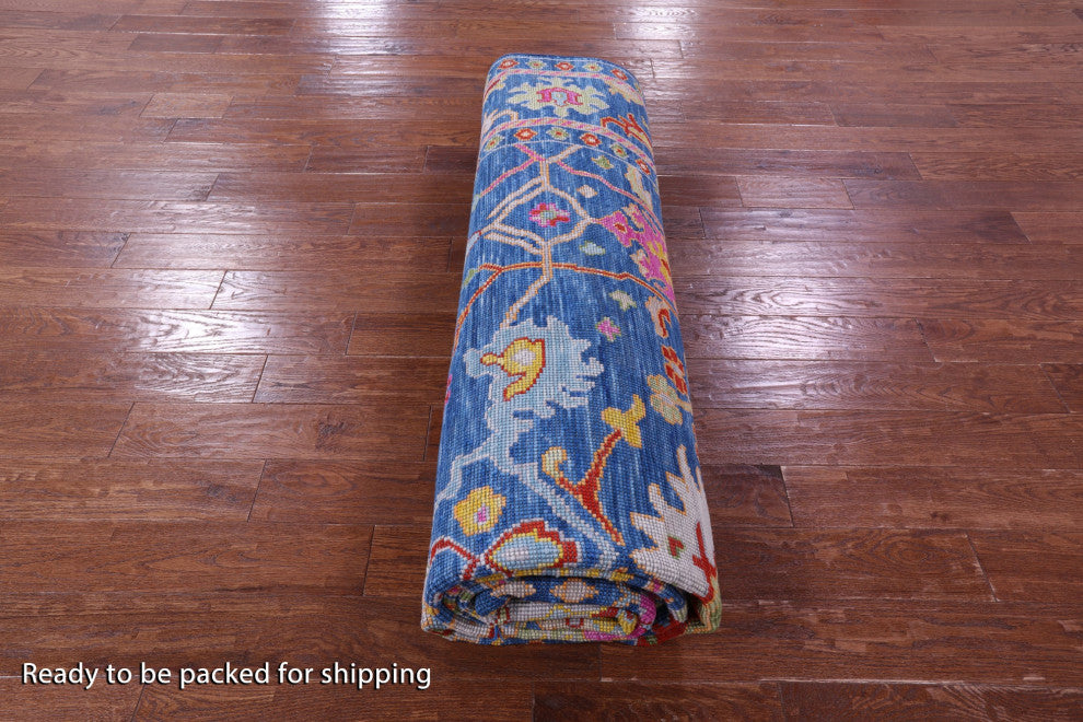 9' 0" X 12' 1" Turkish Oushak Hand Knotted Wool Rug - Q15695