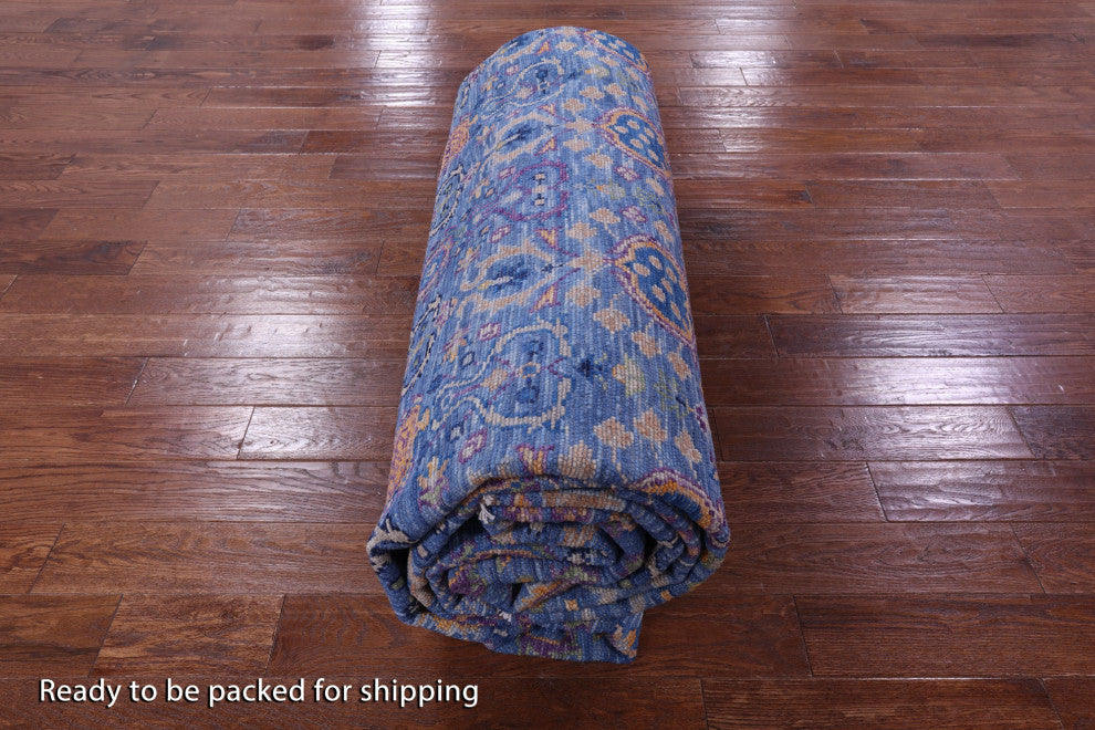 Turkish Oushak Handmade Wool Rug 12' 3" X 15' 3" - Q13549