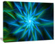 Shining Turquoise Exotic Flower, Large Floral Canvas Art Print, 60x40