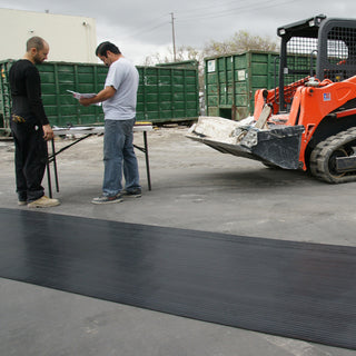 Wide-Rib Corrugated Rubber Runners, 3mm Thick, 4'x6' Utility Runner