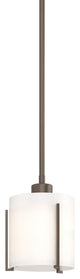 Exos Small Mini Pendant, Bronze, Opal Glass