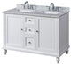 48" Classic Double Bath Vanity, White