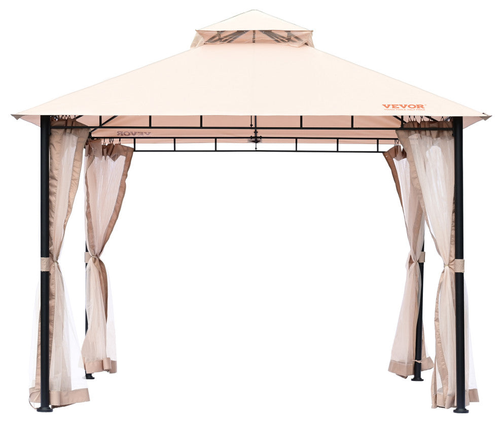 VEVOR Patio Gazebo Backyard Gazebo Tent 10x10'' for 6-8 Person With Mesh Netting
