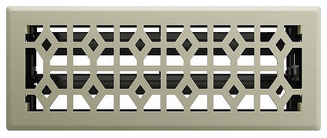 Templar Floor Register, Satin Nickel, 4 X 12