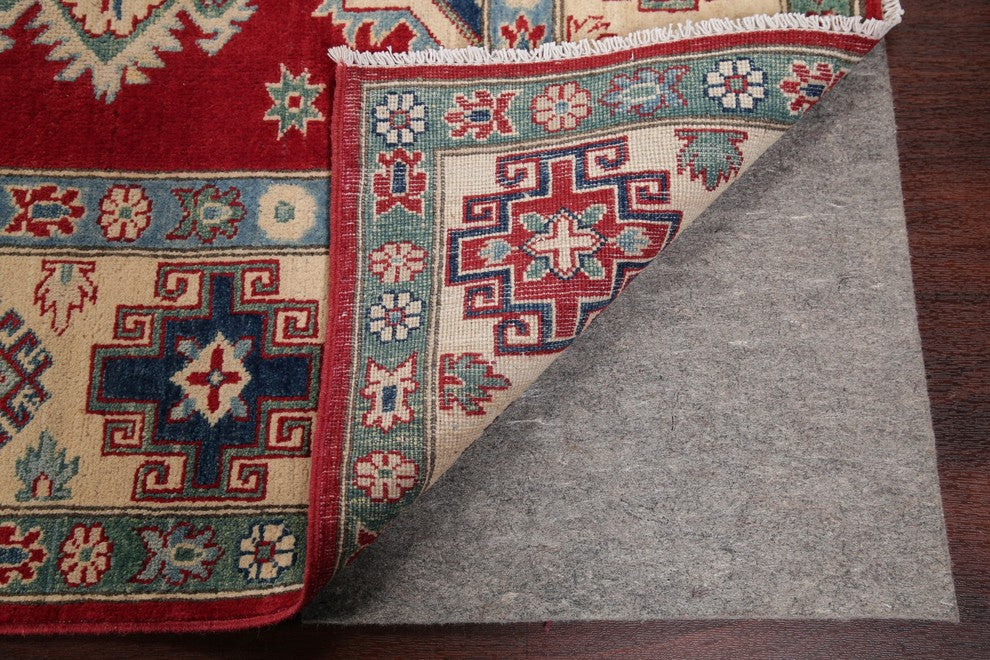 Super Kazak Pakistani HandKnotted Traditional Oriental Area Rug, Red 9'10"X 6'9"