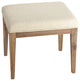 Cortesi Home Onel Vanity Bench with Neutral Linen Fabric, 20" Wide