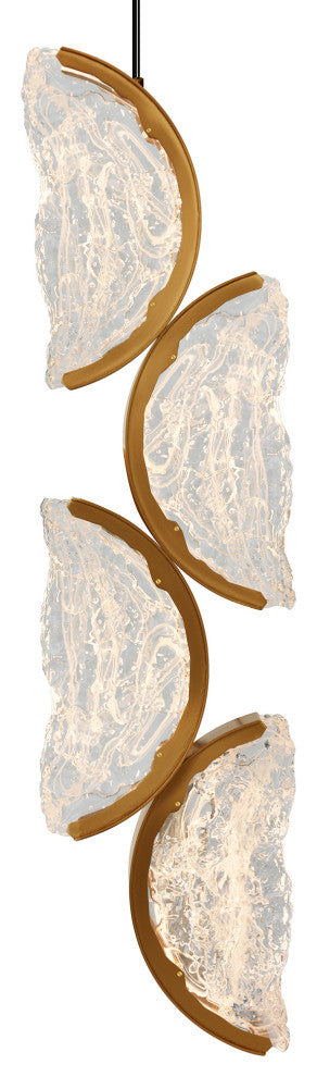 Moon Integrated LED Mini Pendant, Brass