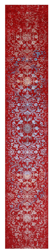 Runner Wool & Silk Modern Handmade Rug 2' 6" X 14' 2" - Q14908