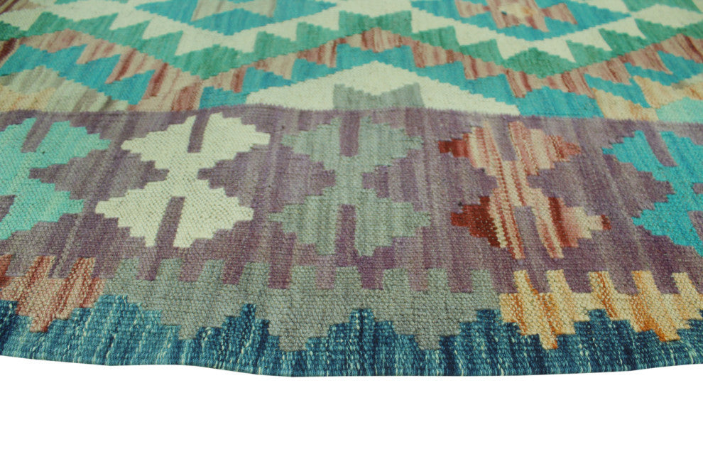 Sun Faded Kilim Aidana Blue/Green Rug, 3'11x5'8