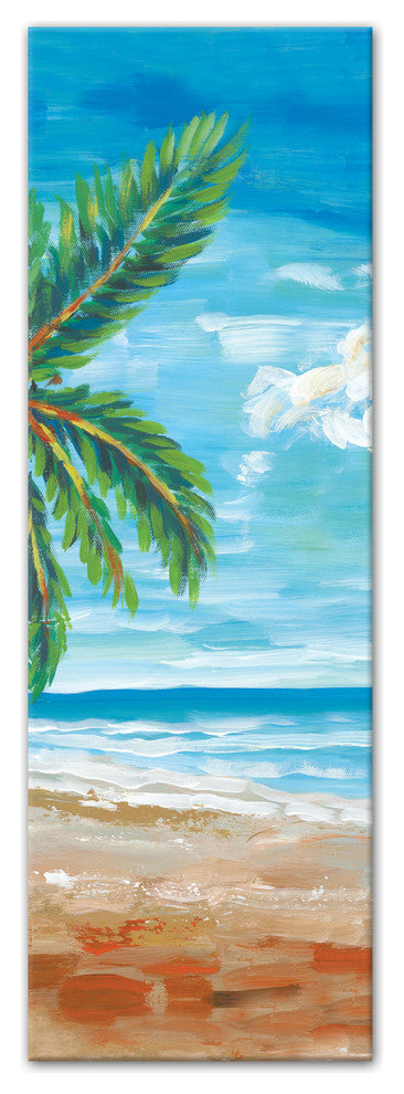 Beach Scene  12x36 Canvas Wall Art