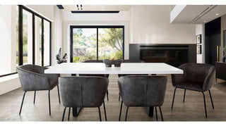 Avery Set of (2) Dining Chairs in Textured Grey Velvet by Diamond Sofa