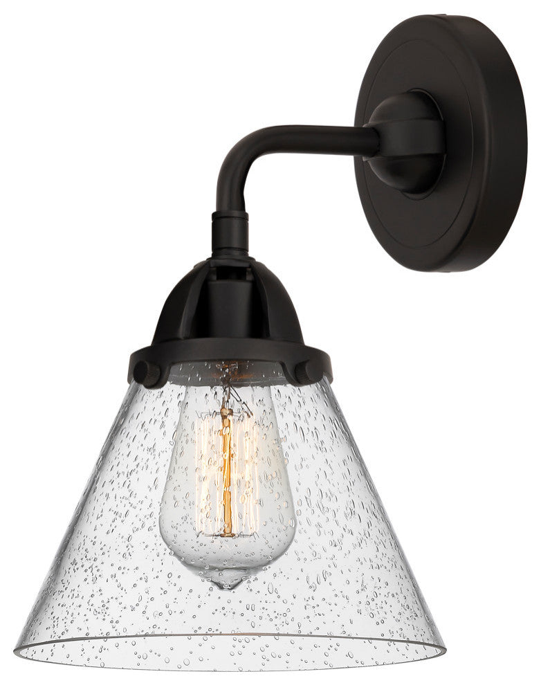 Large Cone Sconce, Matte Black, Seedy, Seedy