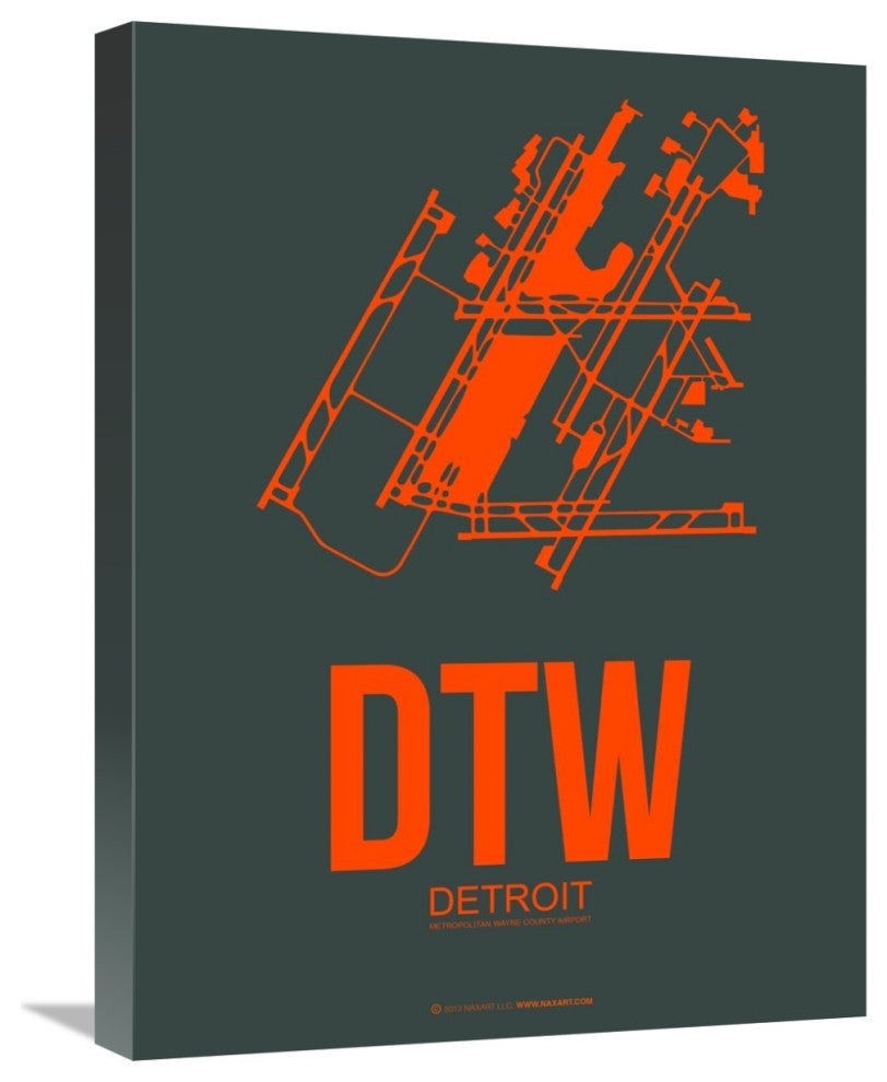 "DTW Detroit Poster 3" Fine Art Print