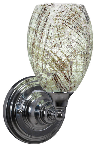1-Light Wall Sconce, Chrome/Natural Fusion