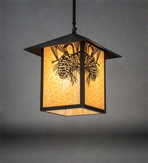 16 Square Seneca Winter Pine Pendant