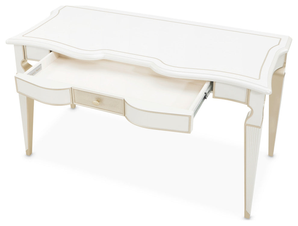 La Marisia Vanity Desk, Creamy Pearl