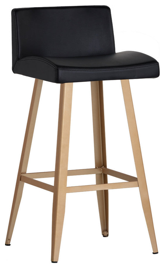 Dani Counter Stool, Gold, Antique Black