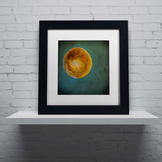 'Moon on Blue' Matted Framed Canvas Art by Nicole Dietz