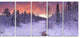 Finnish Lapland Trees in Winter, Landscape Canvas Art Print, 60"x28", 5 Panels