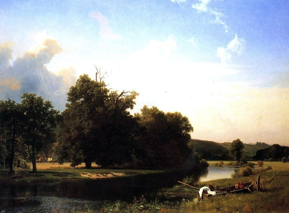 Albert Bierstadt Westphalia Premium Canvas Print