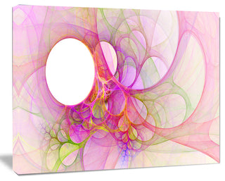 Light Pink Angel Wings on White, Oversized Abstract Canvas Art Print, 60x40