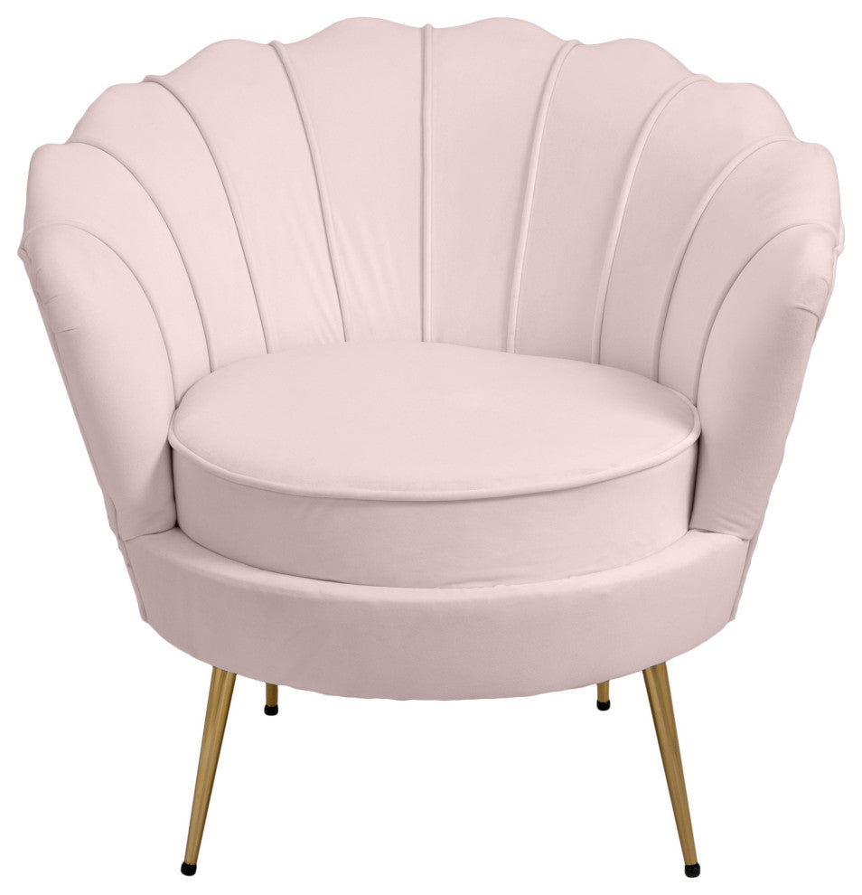 Gardenia  Velvet Upholstered Chair, Pink