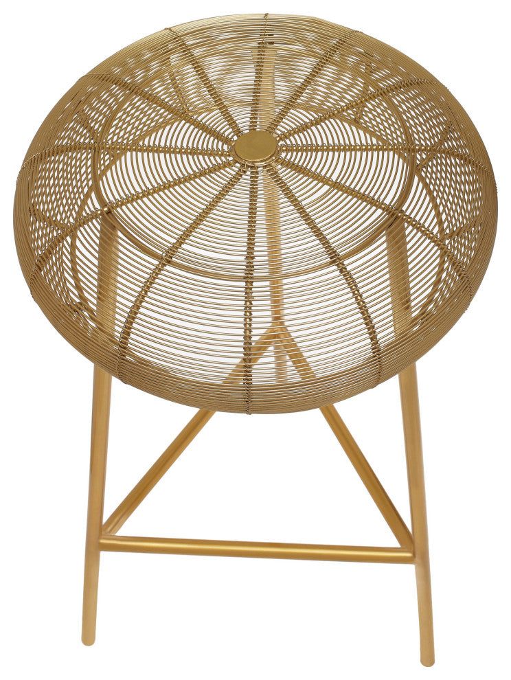 Tuscany Durable Metal Stool, Gold, Bar Height