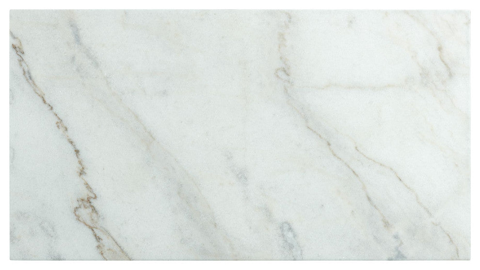 Meyers Marble Rectangular Coffee Table, White