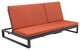 LeisureMod CLBL-82OR Chelsea Convertible Lounge Reclining Double Chaise Cushions