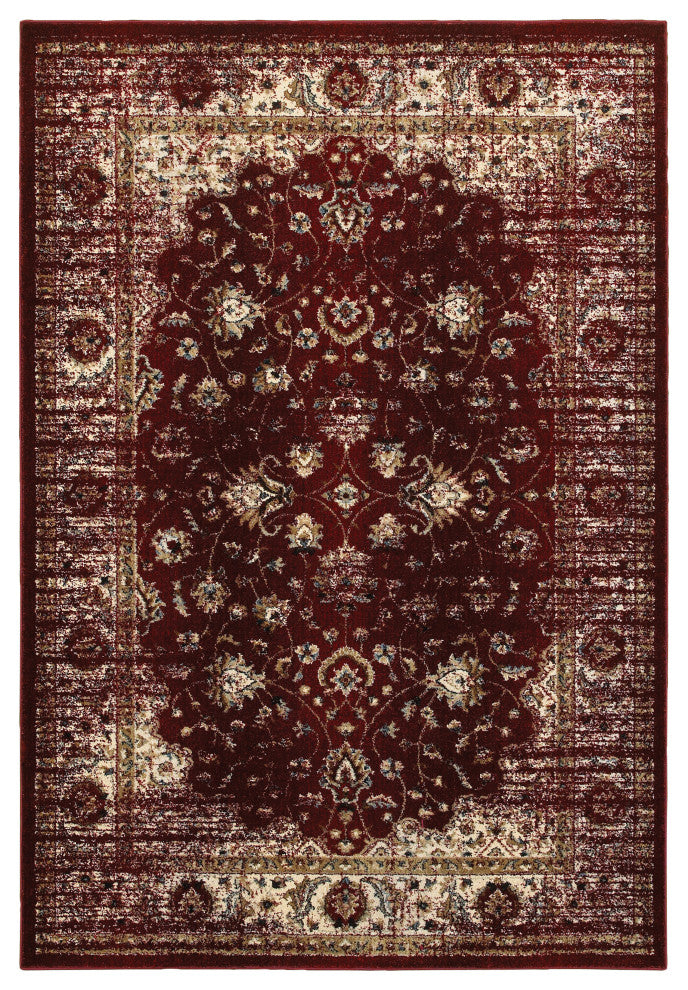 Oriental Weavers Empire Red/ Ivory Oriental Indoor Area Rug 9'10"X12'10"